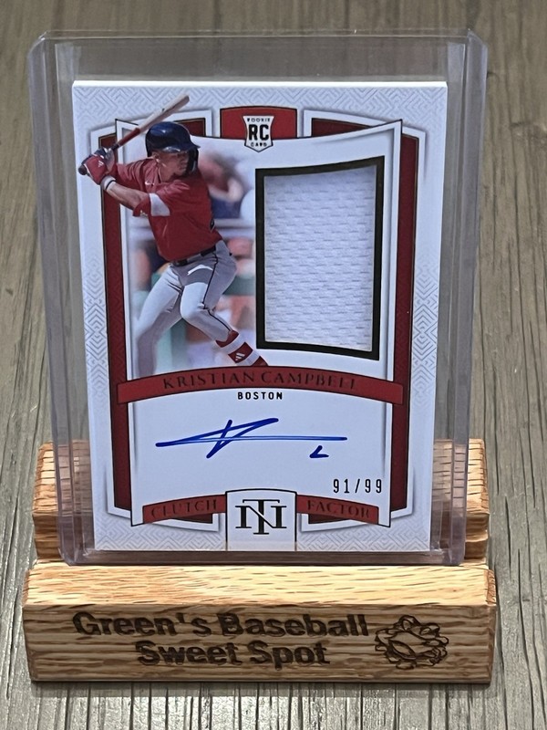 2025 Panini National Treasures Kristian Campbell Patch Auto RC 91/99 Red Sox