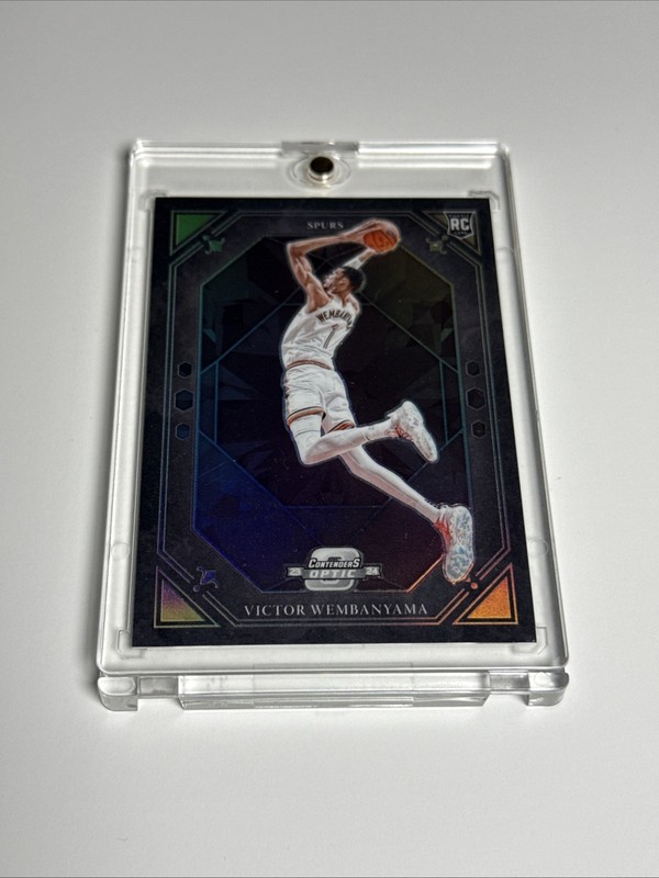 2023-24 Panini Contenders Optic Victor Wembanyama #3 RC Rookie Crown Jewels SSP view 2