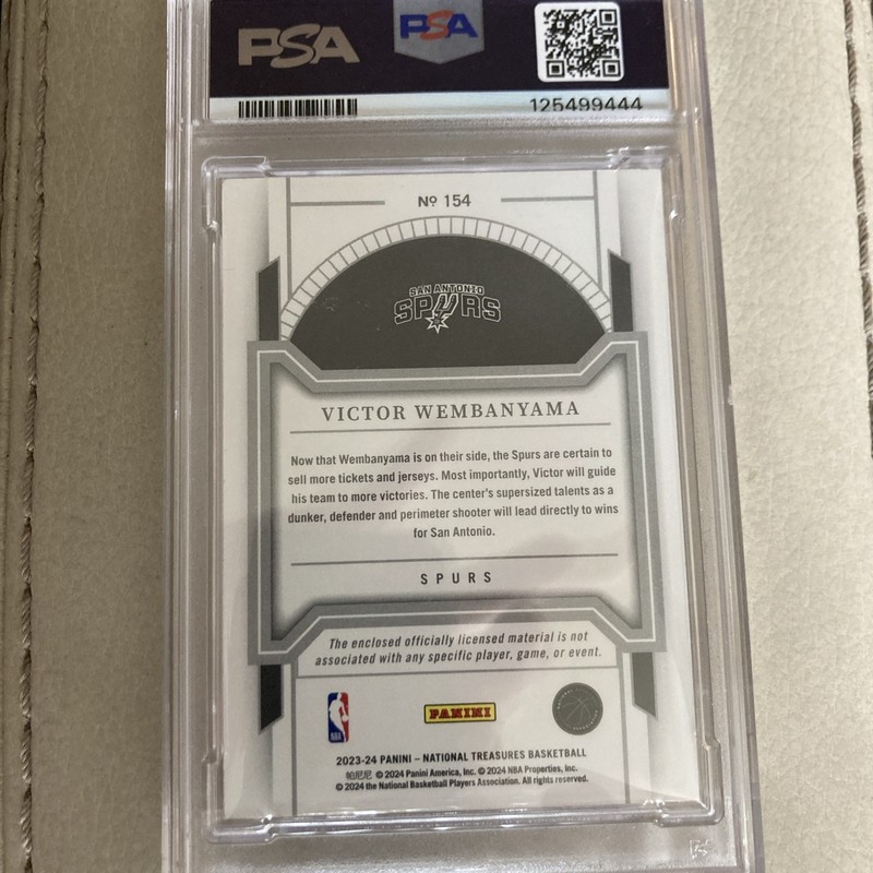 2023 NATIONAL TREASURES Victor Wembanyama True Rookie Patch /49 view 2