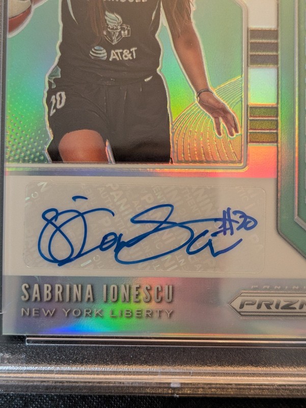 2020 Prizm WNBA Sabrina Ionescu Signatures Silver Prizm PSA 10/AUTO 10 POP 7!! view 2