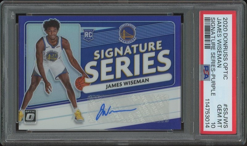 2020/21 Donruss Optic #SSJWS James Wiseman Purple Rookie Auto PSA 10 (GEM MT)