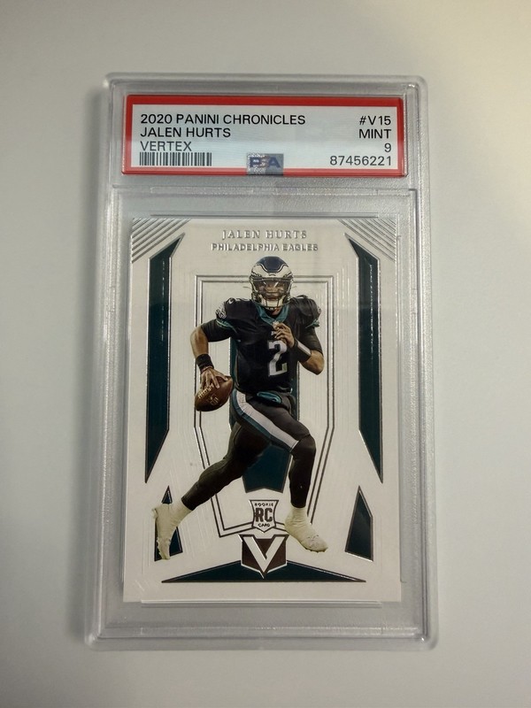 2020 Panini Chronicles Vertex Jalen Hurts Philadelphia Eagles Rookie PSA 9 V-15