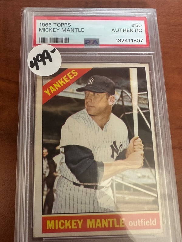 1966 Topps - Mickey Mantle PSA Authentic #50