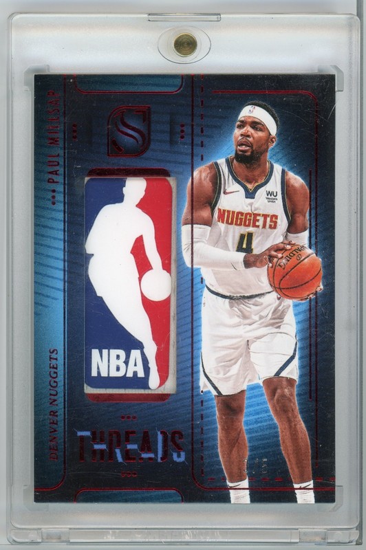 PAUL MILLSAP 2024 PANINI SILHOUETTES THREADS LOGOMAN GAME USED /5