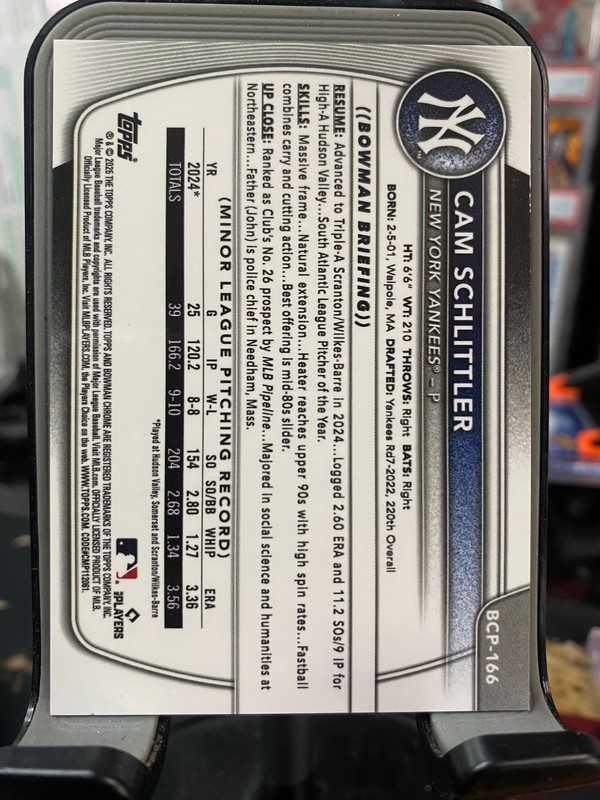 READ 35 CHASER PACKS w/ a chance @ the 2025 Bowman Chrome  Cam Schlittler  /10 view 2