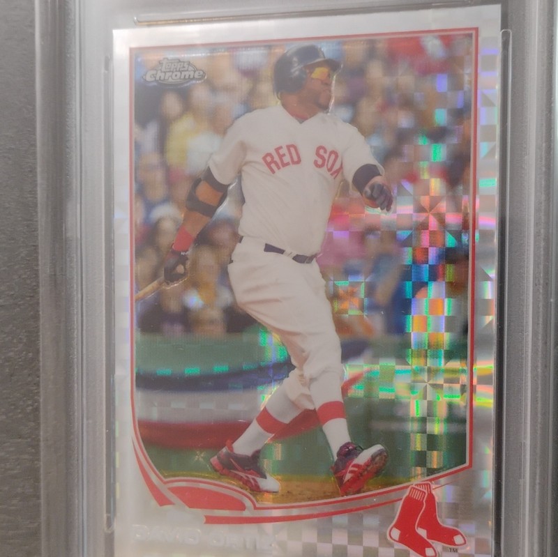 Topps 2013 Chrome David Ortiz Swinging #79 X-Fractor PSA 10 Boston Red Sox 💎 view 2