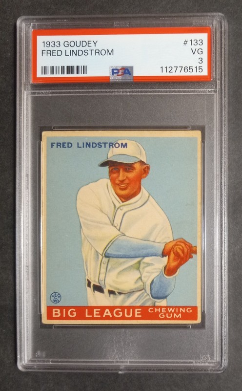 1933 Goudey - #133 Fred Lindstrom - HOF - PSA 3 VG