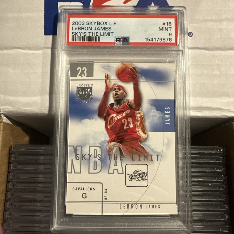 2003-04 Skybox LE Sky's The Limit LeBron James Rookie RC #16 PSA 9 MINT🔥📈