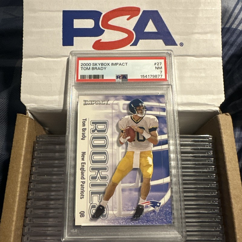 2000 Skybox Impact - Rookies Tom Brady #27 Rc PSA 7 NM Patriots