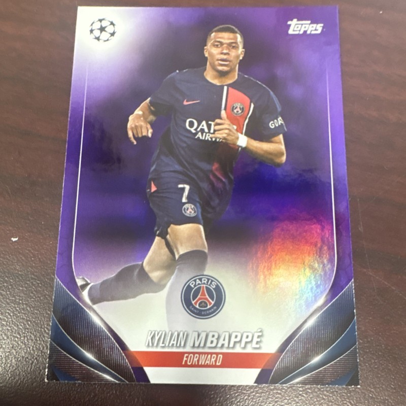 Topps Kylian Mbappé #21 Serial Numbered Paris Saint-Germain UEFA Champions Leag…