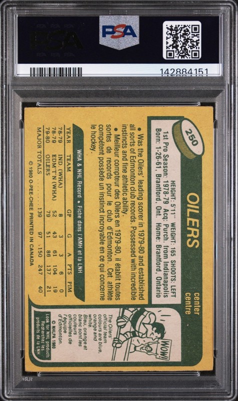 1980-81 OPC Wayne Gretzky  #250 PSA 4 VG-EX view 2