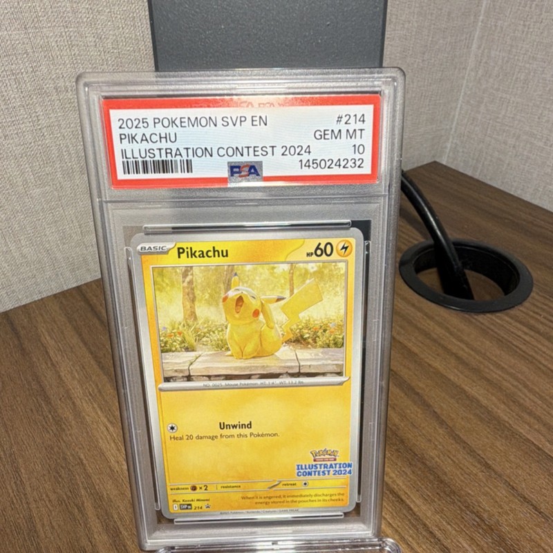 Pokemon Pikachu 214 SVP English Illustration Contest 2024 Holo PSA 10