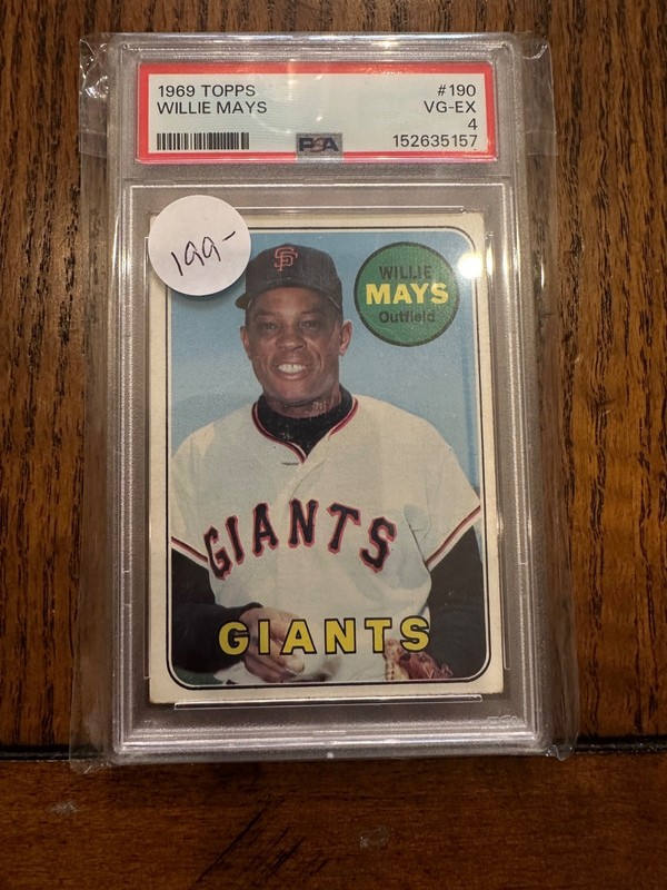 Willie Mays 1969 Topps # 190 PSA 4 VG-EX