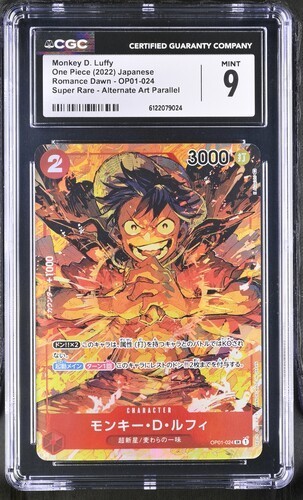 Monkey D. Luffy 024 Alternate Art One Piece Super Rare Japanese CGC 9 2022