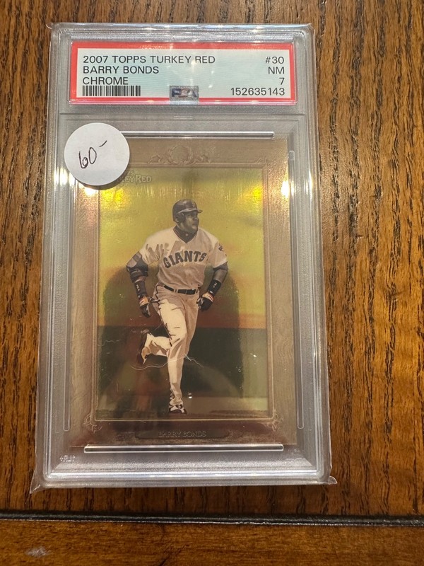 2007 Topps Turkey Red Barry Bonds Chrome #30 PSA 7 NM