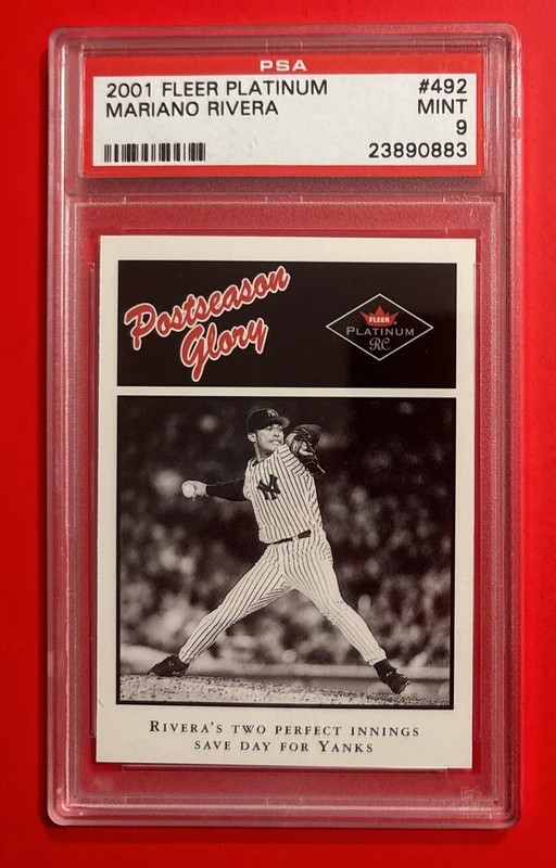 2001 Fleer Platinum MARIANO RIVERA PSA 9 Post Season Glory NEW YORK YANKEES HOF