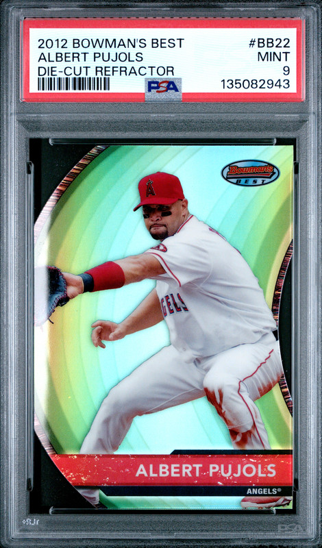 2012 Bowman's Best Albert Pujols DIE-CUT REFRACTOR /99 PSA 9 MINT! 🔥 POP 2