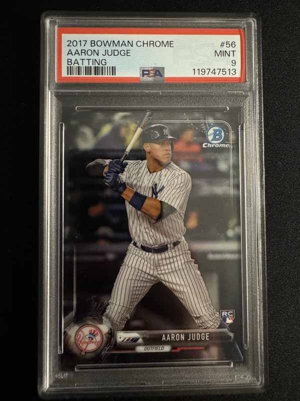 2017 Aaron Judge Rookie RC Bowman Chrome #56 Batting PSA 9 Yankees ⚾️