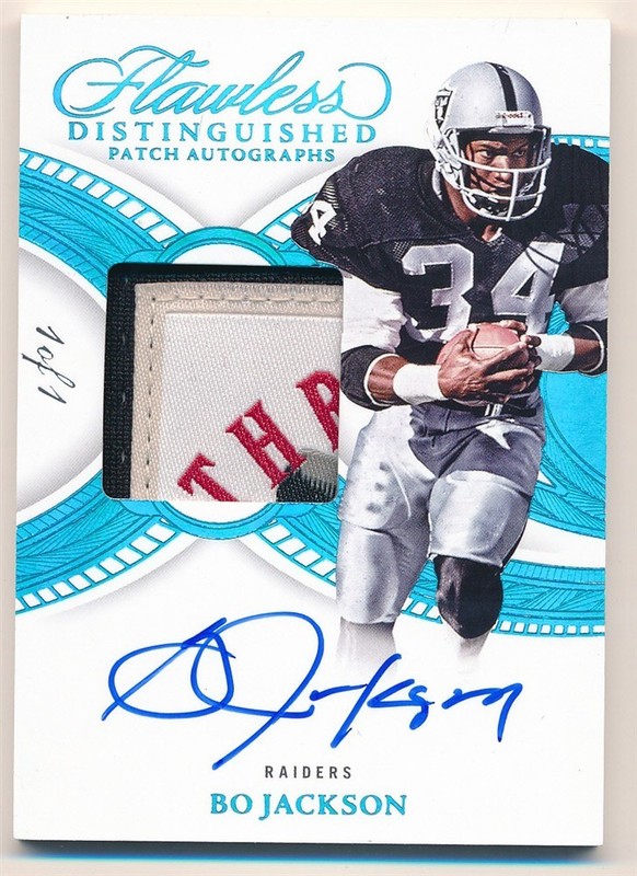 BO JACKSON 2025 PANINI FLAWLESS PLATINUM AUTOGRAPH LOGO JERSEY PATCH AUTO SP 1/1