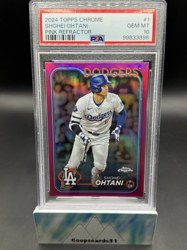 2024 Topps Chrome Pink Refractor SHOHEI OHTANI PSA 10 💎 LA DODGERS 🔥