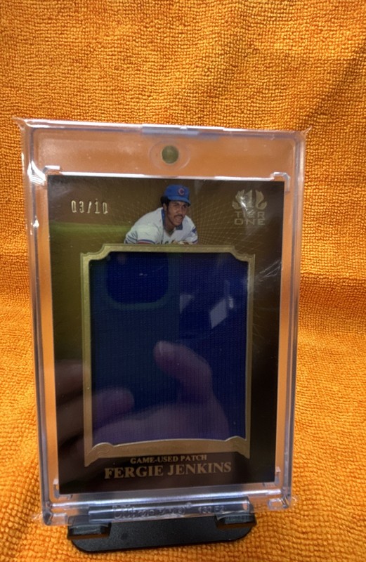 Fergie Jenkins Jumbo Game Used Jersey Patch /10 Tier One 2011 Topps view 1