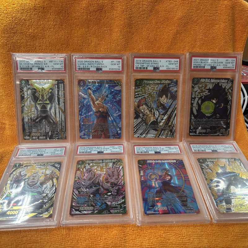2018-2022 Dragon Ball Z PSA 10 Lot Of 8 Graded Cards