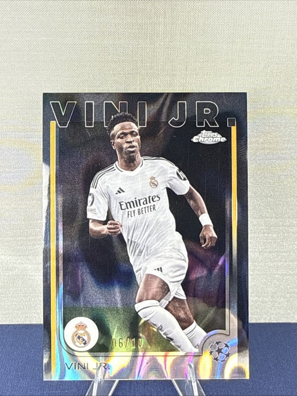Vini Jr 2024-25 Topps Chrome UEFA Black Wave /10 #7 Real Madrid