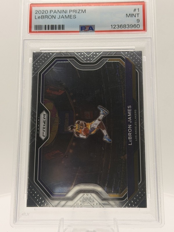 2020-21 Panini Prizm LeBron James #1 PSA 9 Kobe Tribute LA Lakers