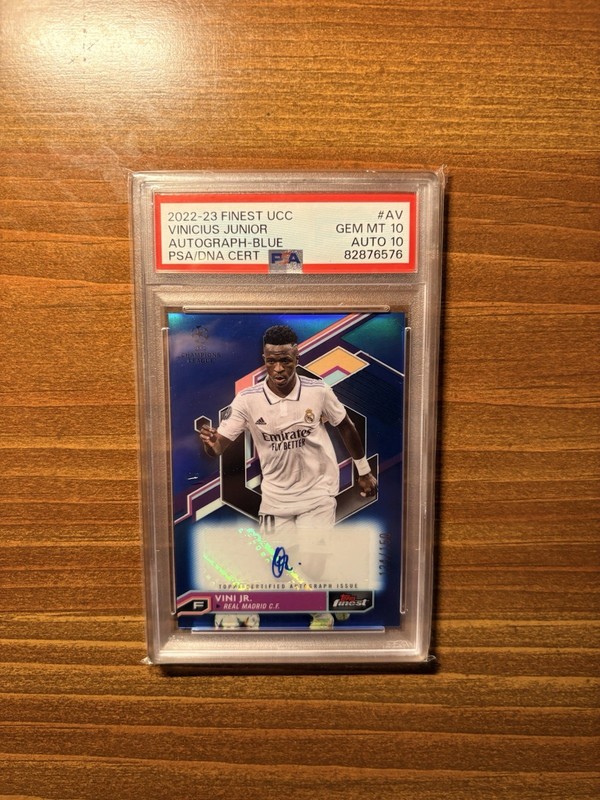 2022-23 Topps Finest Vini Jr. - Vinicius Junior Auto /150 #A-V PSA 10
