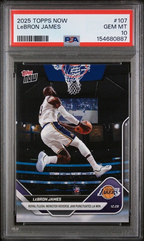 LeBron James PSA 10 Topps Now 107