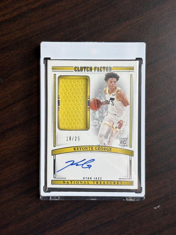 2023 Panini National Treasures Clutch Factor Keyonte George Patch Auto RPA /25