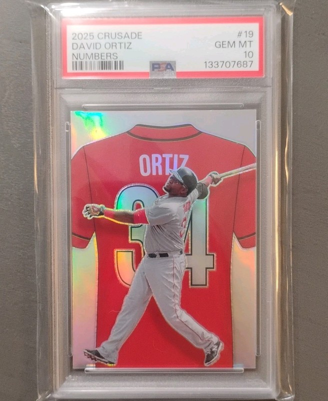 Panini 2025 Crusade Numbers David Ortiz #19 Insert Boston Red Sox PSA 10 💎