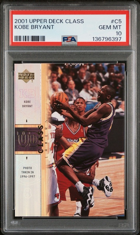 KOBE BRYANT 2001 UD CLASS PSA 10 ! *FRESHLY GRADED ! *SUPER LOW POP BEAUTY ! WOW