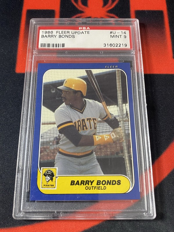 1986 Fleer Update - Barry Bonds #U-14 (RC) PSA 9