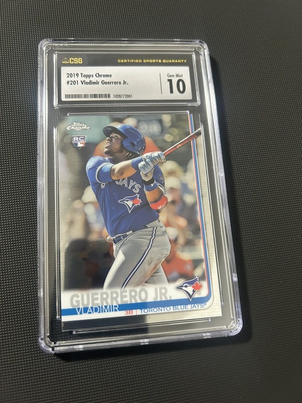 2019 Topps Chrome #201 - Vladimir Guerrero Jr. RC - Chrome Rookie PSA 10 GM view 1