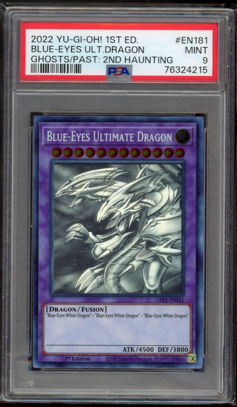2022 Yu-Gi-Oh Blue-Eyes EN181 Ultimate Dragon Ghost Rare PSA 9 1st Ed
