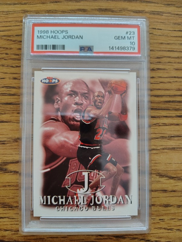 1998'99 HOOPS NBA #23 MICHEAL JORDAN PSA 10 GEM MINT BULLS GOAT$$ RARE LOW POP