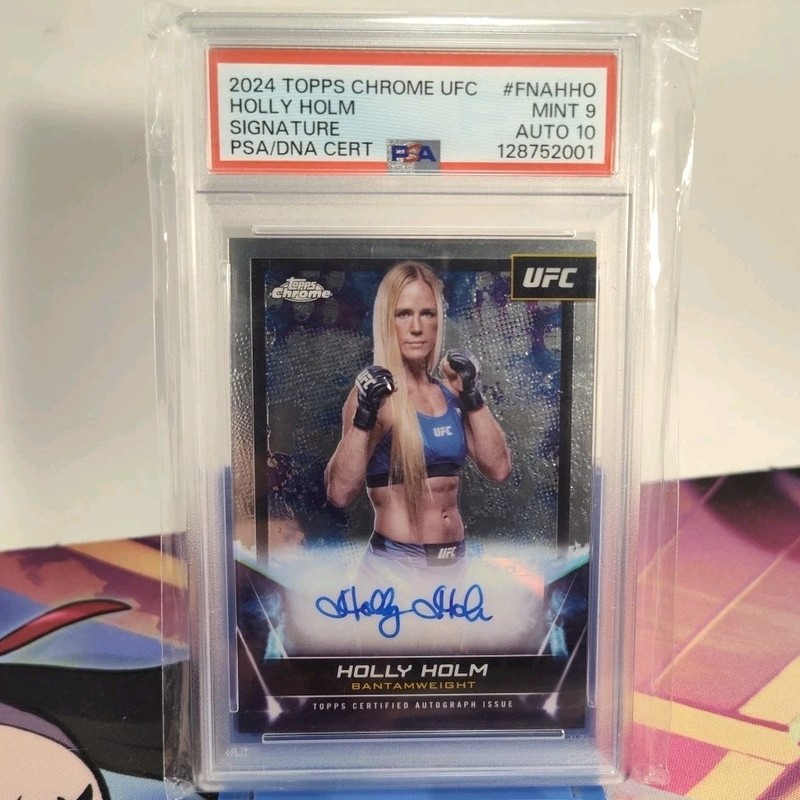 2024 Topps Chrome UFC Holly Holm Signature Auto #FNA-HHO Autograph PSA 9