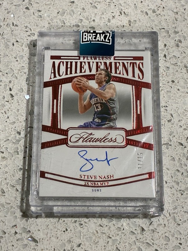 2023-24 Flawless Achievements Ruby Auto /15 Steve Nash FA-SNH Phoenix Suns