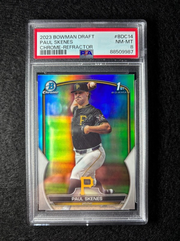 2023 Bowman Draft - Chrome Paul Skenes #BDC-14 Refractor PSA 8