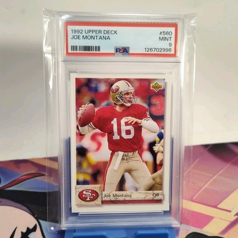 1992 Upper Deck Joe Montana #560 San Francisco 49ers HOF PSA 9