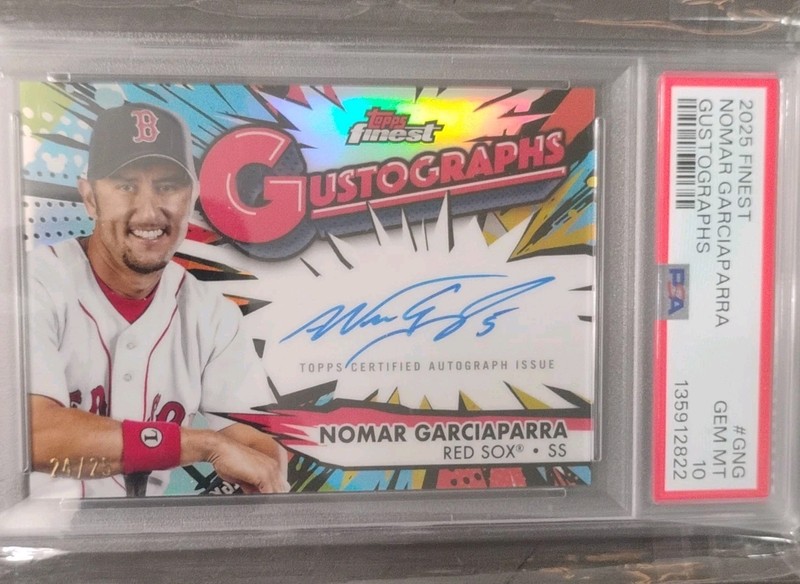 POP 2  ON CARD AUTO / 25 Topps 2025 Finest PSA 10 Nomar Garciaparra PSA 10 