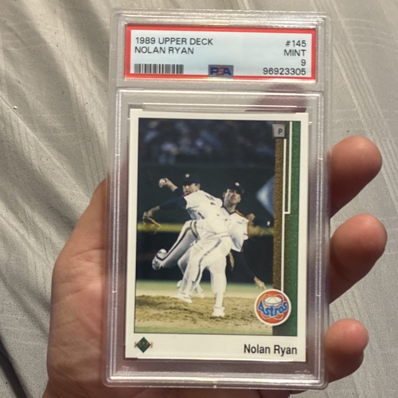 1989 Upper Deck Nolan Ryan #145 Houston Astros PSA 9 Graded Baseball Card