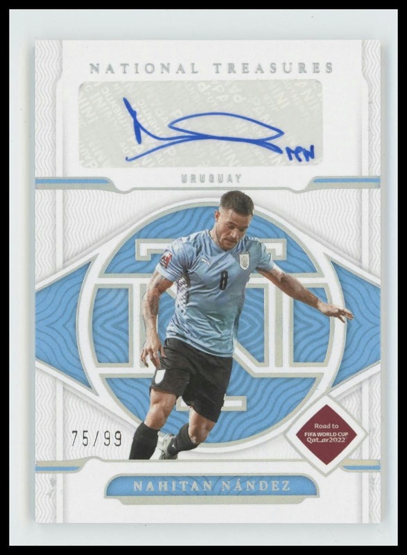 2022 Panini National Treasures FIFA World Cup Nahitan Nandez Signatures Auto /99