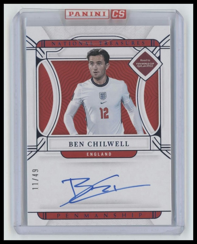 2022 National Treasures FIFA Road to World Cup Ben Chilwell Sapphire Auto /49