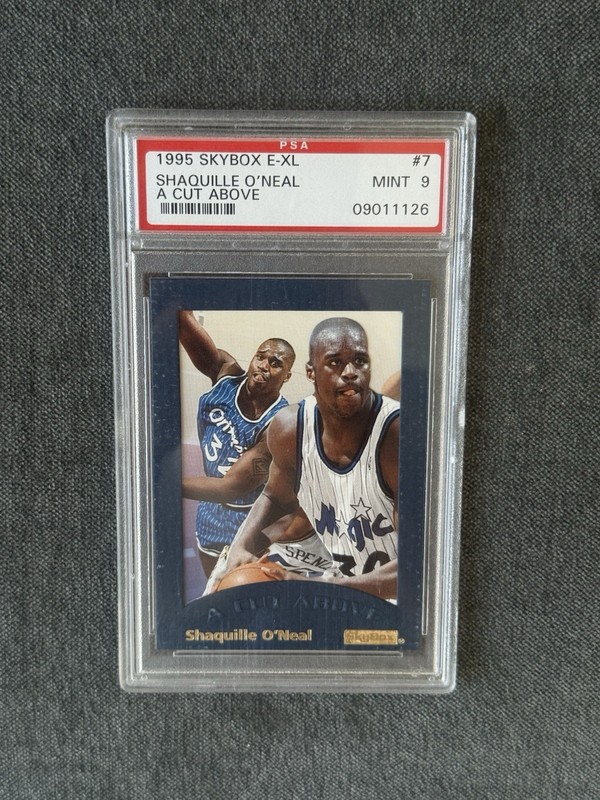 1995-96 Skybox E- XL  A Cut Above Shaquille O'Neal PSA 9 Mint Magic #7 RARE!