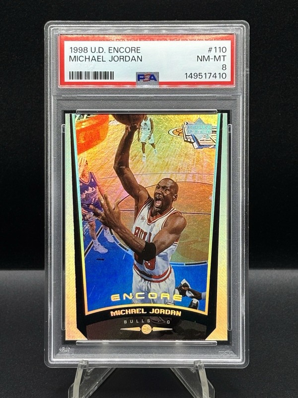 Michael Jordan - 1998-99 Upper Deck Encore #110 PSA 8 Chicago Bulls HOF