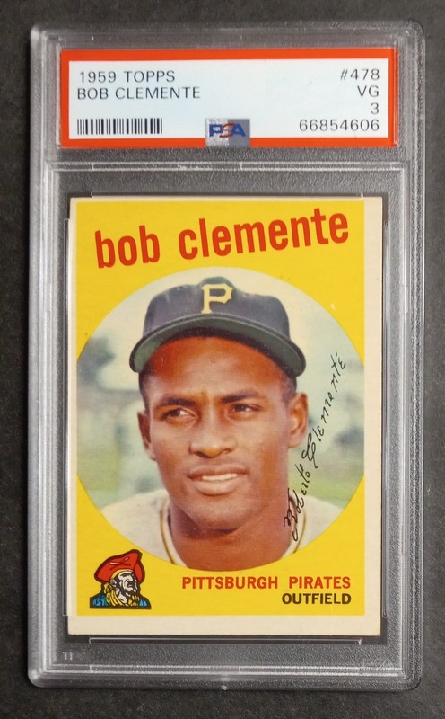 1959 Topps - #478 Roberto Clemente - HOF - PSA 3 VG