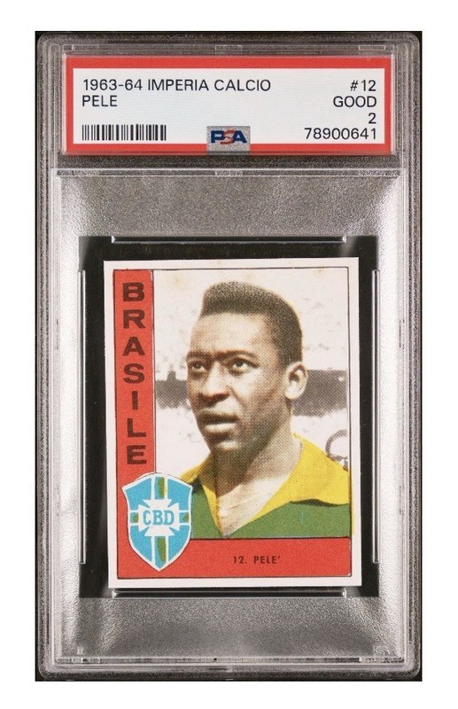 1963-64 Imperia Calcio Pele #12 PSA 2 GOOD BRAZIL RARE!