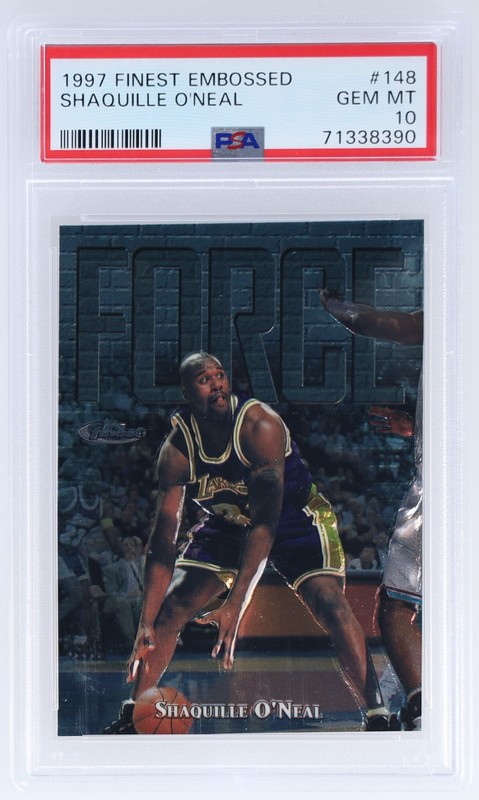 1997 Finest Shaquille O'neal #148 PSA 10 Embossed Basketball Gem Mint Topps